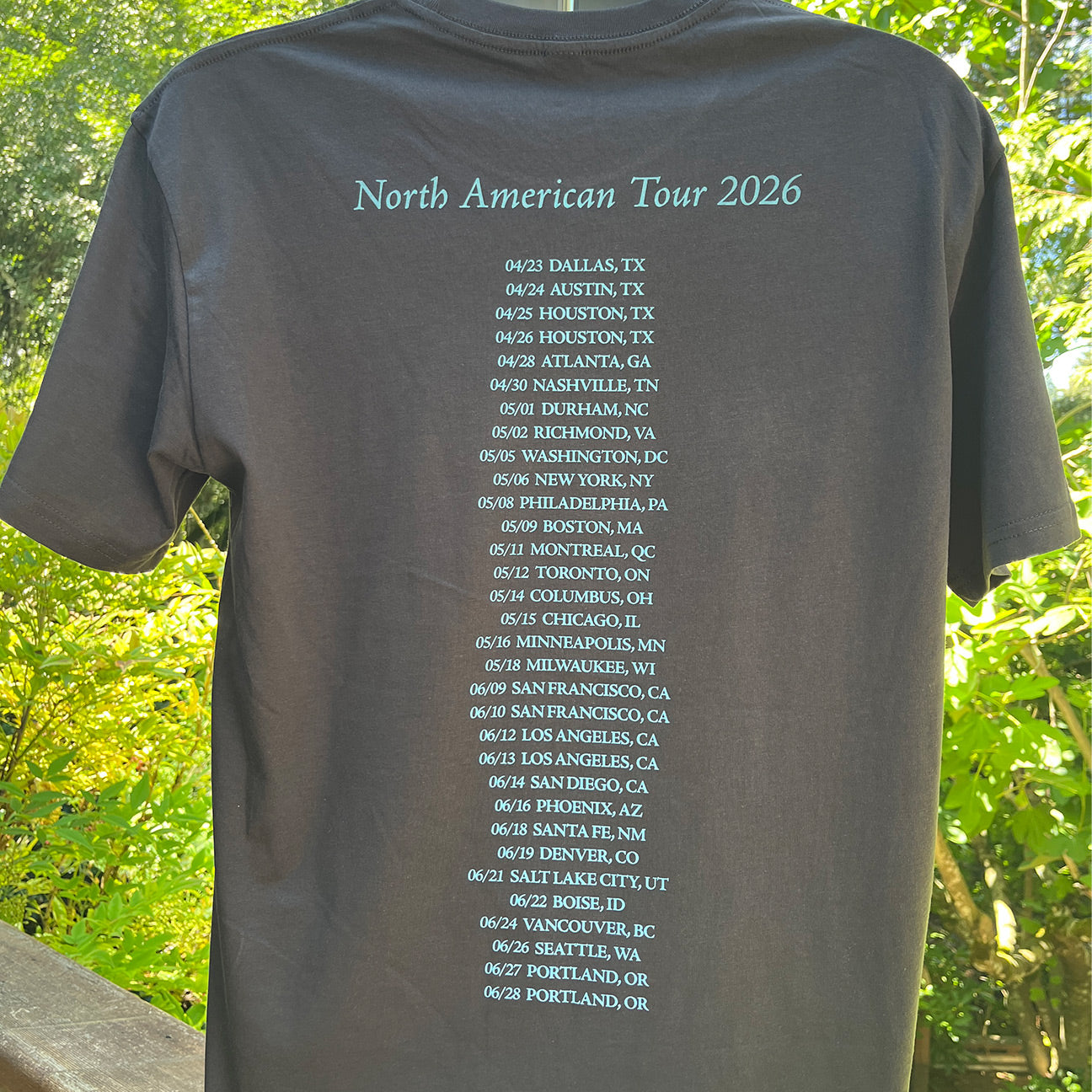 2026 Tour Tee - Coal